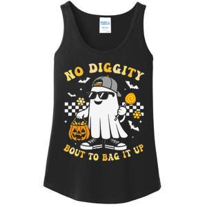 No Diggity Bout To Bag It Up Retro Ghost Halloween Gift Ladies Essential Tank