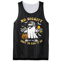 No Diggity Bout To Bag It Up Retro Ghost Halloween Gift Mesh Reversible Basketball Jersey Tank