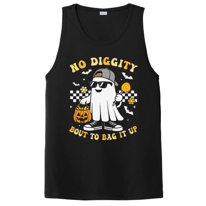 No Diggity Bout To Bag It Up Retro Ghost Halloween Gift PosiCharge Competitor Tank