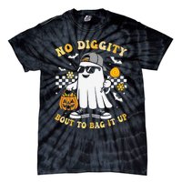 No Diggity Bout To Bag It Up Retro Ghost Halloween Gift Tie-Dye T-Shirt