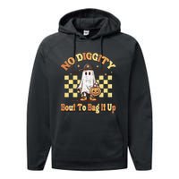 No Diggity Bout To Bag It Up Cool Ghost Halloween Performance Fleece Hoodie