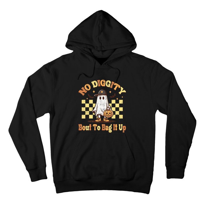 No Diggity Bout To Bag It Up Cool Ghost Halloween Hoodie