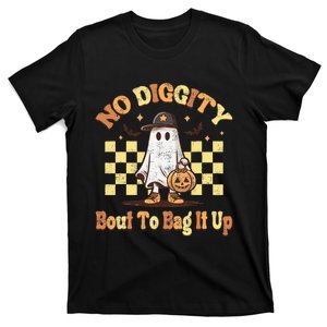 No Diggity Bout To Bag It Up Cool Ghost Halloween T-Shirt