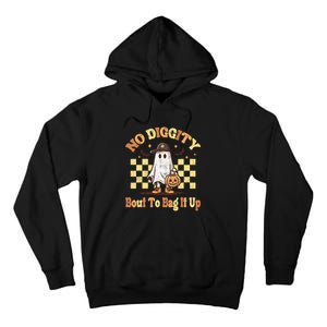 No Diggity Bout To Bag It Up Cool Ghost Halloween Tall Hoodie