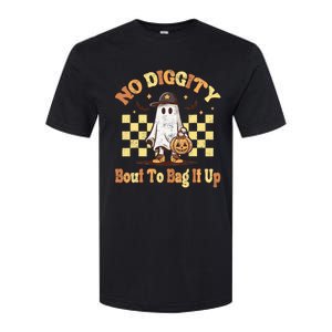 No Diggity Bout To Bag It Up Cool Ghost Halloween Softstyle CVC T-Shirt