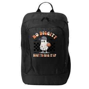 No Diggity Bout To Bag It Up Cute Ghost Ghoul Halloween City Backpack