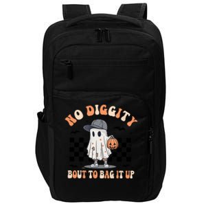 No Diggity Bout To Bag It Up Cute Ghost Ghoul Halloween Impact Tech Backpack