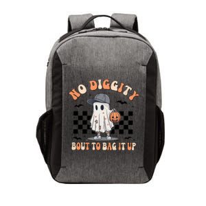 No Diggity Bout To Bag It Up Cute Ghost Ghoul Halloween Vector Backpack