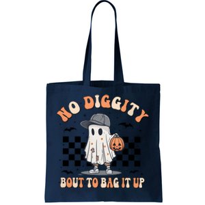 No Diggity Bout To Bag It Up Cute Ghost Ghoul Halloween Tote Bag