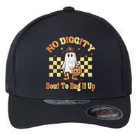 No Diggity Bout To Bag It Up Cool Ghost Halloween Flexfit Unipanel Trucker Cap
