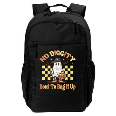 No Diggity Bout To Bag It Up Cool Ghost Halloween Backpack