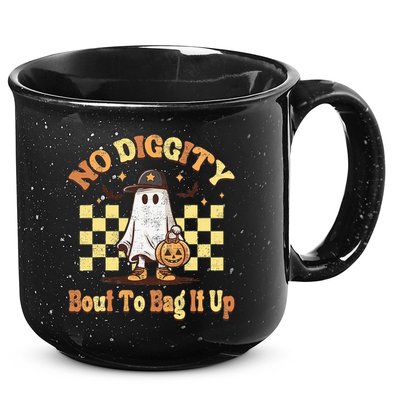 No Diggity Bout To Bag It Up Cool Ghost Halloween 15oz Campfire Ceramic Mug