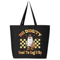 No Diggity Bout To Bag It Up Cool Ghost Halloween 25L Jumbo Tote