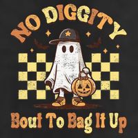 No Diggity Bout To Bag It Up Cool Ghost Halloween 25L Jumbo Tote