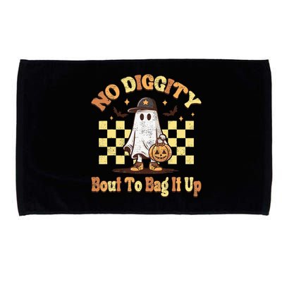 No Diggity Bout To Bag It Up Cool Ghost Halloween Microfiber Hand Towel