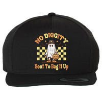 No Diggity Bout To Bag It Up Cool Ghost Halloween Wool Snapback Cap