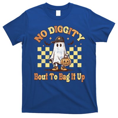 No Diggity Bout To Bag It Up Cool Ghost Halloween T-Shirt