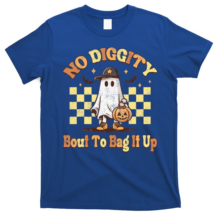 No Diggity Bout To Bag It Up Cool Ghost Halloween T-Shirt