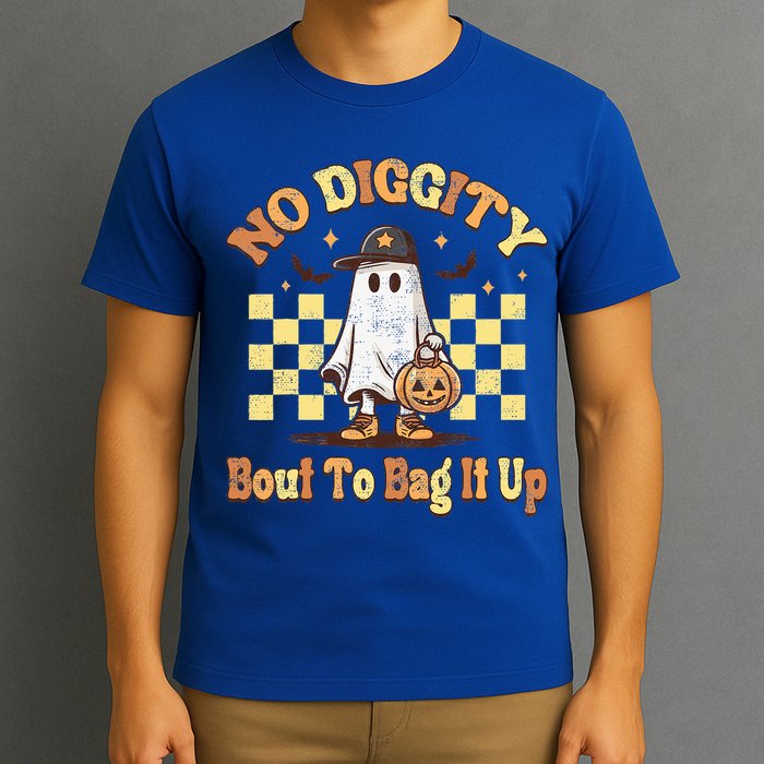 No Diggity Bout To Bag It Up Cool Ghost Halloween T-Shirt