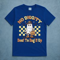 No Diggity Bout To Bag It Up Cool Ghost Halloween T-Shirt