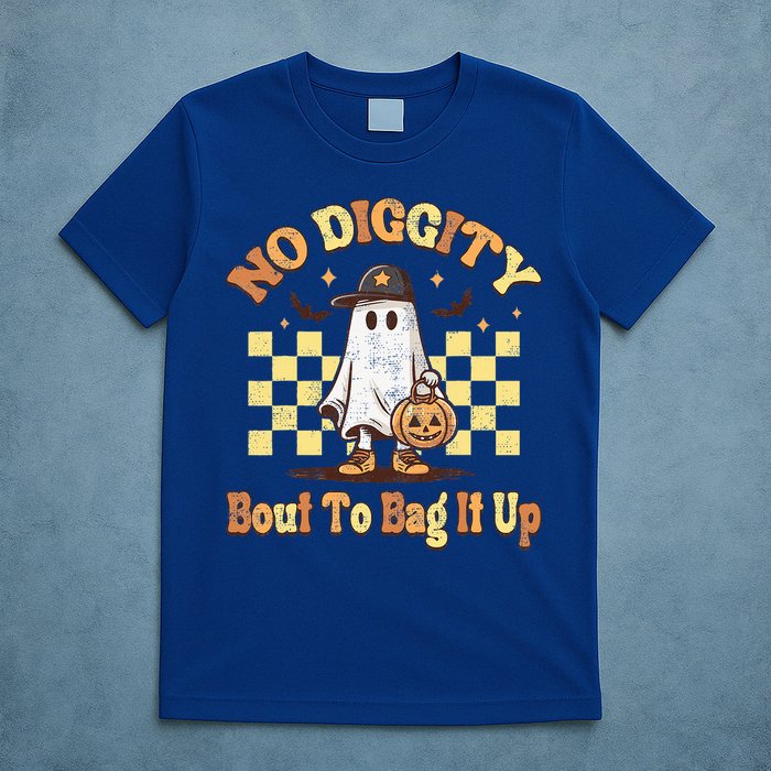 No Diggity Bout To Bag It Up Cool Ghost Halloween T-Shirt