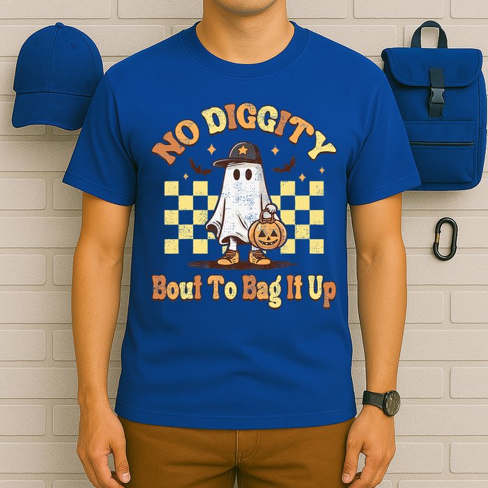 No Diggity Bout To Bag It Up Cool Ghost Halloween T-Shirt