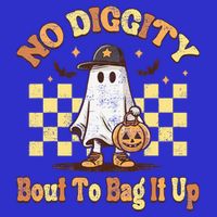 No Diggity Bout To Bag It Up Cool Ghost Halloween 16 in Basic Backpack