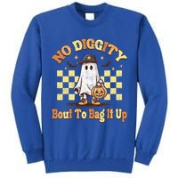 No Diggity Bout To Bag It Up Cool Ghost Halloween Tall Sweatshirt