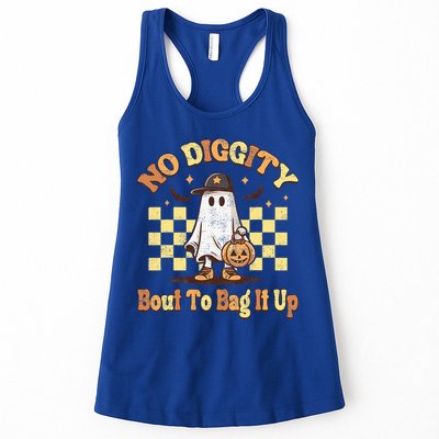 No Diggity Bout To Bag It Up Cool Ghost Halloween Womens Tank Top