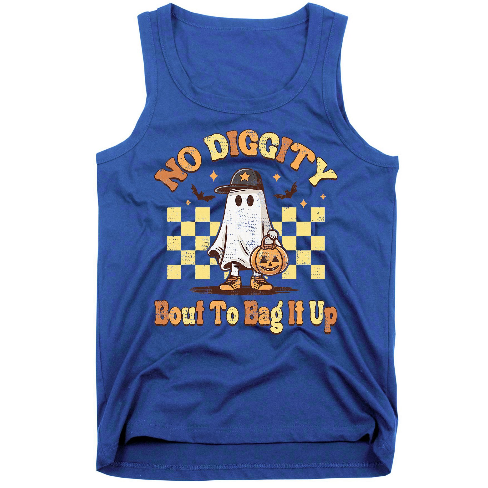 No Diggity Bout To Bag It Up Cool Ghost Halloween Tank Top