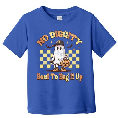No Diggity Bout To Bag It Up Cool Ghost Halloween Toddler T-Shirt