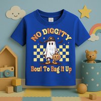 No Diggity Bout To Bag It Up Cool Ghost Halloween Toddler T-Shirt
