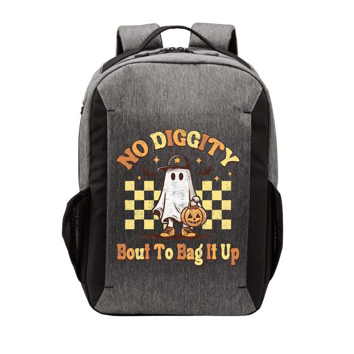 No Diggity Bout To Bag It Up Cool Ghost Halloween Vector Backpack