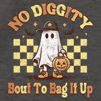 No Diggity Bout To Bag It Up Cool Ghost Halloween Vector Backpack
