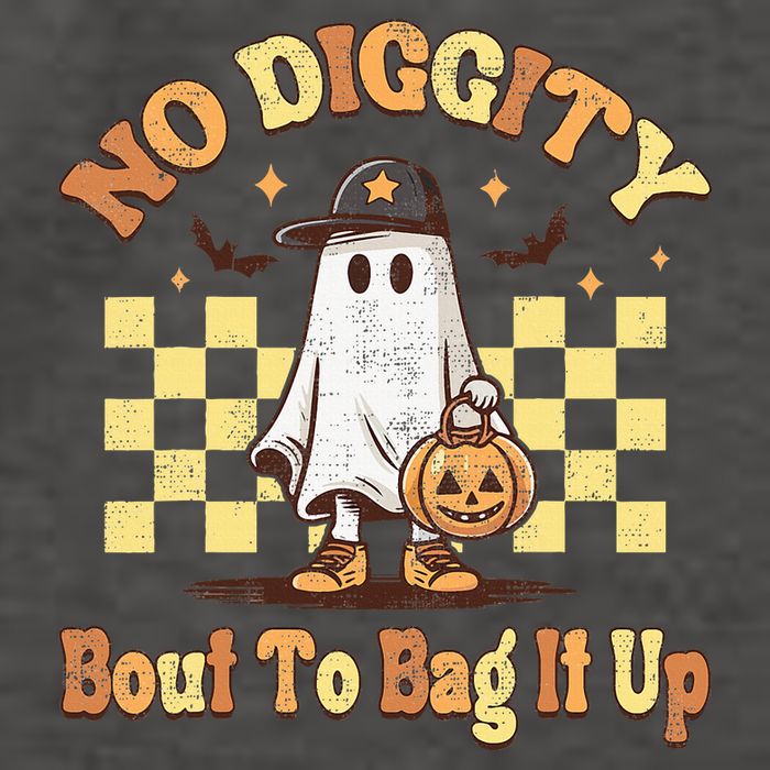 No Diggity Bout To Bag It Up Cool Ghost Halloween Vector Backpack