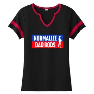 Normalize Dad Bods Ladies Halftime Notch Neck Tee