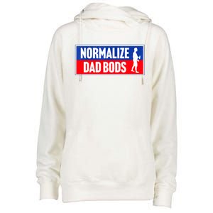 Normalize Dad Bods Womens Funnel Neck Pullover Hood