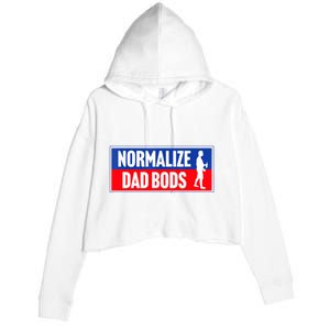 Normalize Dad Bods Crop Fleece Hoodie