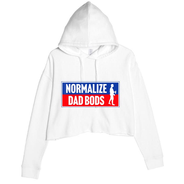 Normalize Dad Bods Crop Fleece Hoodie