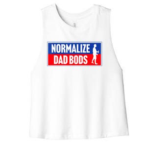 Normalize Dad Bods Women's Racerback Cropped Tank