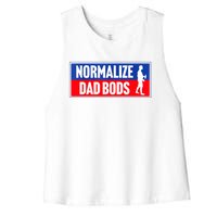 Normalize Dad Bods Women's Racerback Cropped Tank