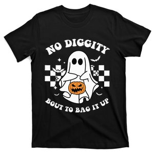 No Diggity Bout to Bag It Up Cute Ghost Halloween Candy T-Shirt