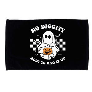 No Diggity Bout to Bag It Up Cute Ghost Halloween Candy Microfiber Hand Towel