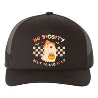 No Diggity Bout To Bag It Up Cute Ghost Halloween Yupoong Adult 5-Panel Trucker Hat