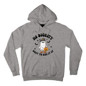 No Diggity Bout To Bag It Up Ghost Halloween Tall Hoodie