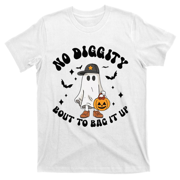 No Diggity Bout To Bag It Up Ghost Halloween T-Shirt