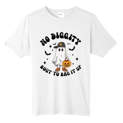 No Diggity Bout To Bag It Up Ghost Halloween Tall Fusion ChromaSoft Performance T-Shirt