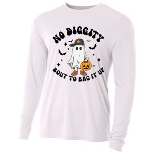 No Diggity Bout To Bag It Up Ghost Halloween Cooling Performance Long Sleeve Crew