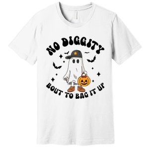 No Diggity Bout To Bag It Up Ghost Halloween Premium T-Shirt