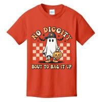 No Diggity Bout To Bag It Up Ghost Halloween Kids T-Shirt